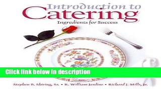 Books Introduction to Catering Free Online