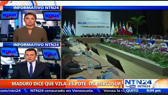 Maduro ratifica que Venezuela ejercerá presidencia de Mercosur