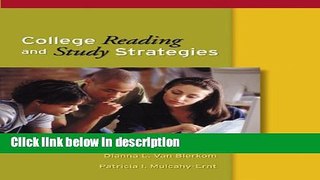 Ebook College Reading and Study Strategies (with InfoTrac) (Study Skills/Critical Thinking) Free