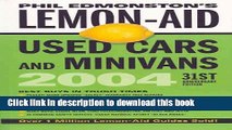 Ebook Lemon Aid 2004: Used Cars and Minivans Full Online