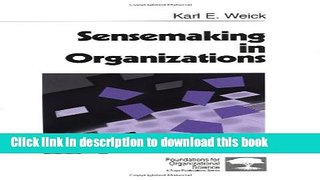 Books Sensemaking in Organizations Free Download