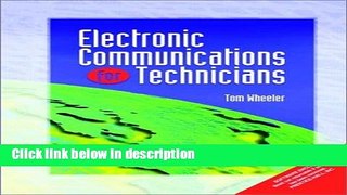 Books Electronic Communications for Technicians Full Download