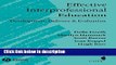 Ebook Effective Interprofessional Education: Development, Delivery, and Evaluation (Promoting