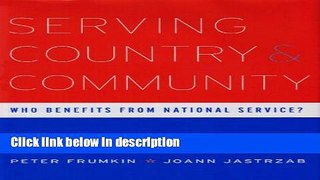 Books Serving Country and Community: Who Benefits from National Service? Full Online
