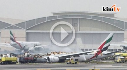 Anggota bomba terbunuh ketika padam pesawat Emirates terbakar