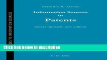 Ebook Information Sources in Patents (Guides to Information Sources) Free Online