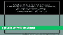 Books The Oxford Color German Dictionary: German-English, English-German; Deutsch-Englisch,
