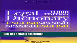 Ebook Kluwer Law International English/Spanish Dictionary Full Online