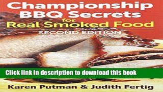 Ebook Championship BBQ Secrets for Real Smoked Food Free Download