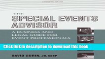 Books The Special Events Advisor: A Business and Legal Guide for Event Professionals Full Online