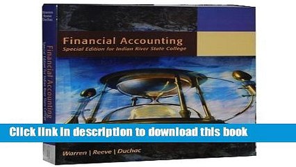 PDF  Financial Accounting (Special Edition for Indian River State College)  Free Books