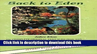 Ebook Back to Eden Free Online
