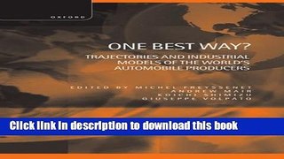 Books One Best Way?: Trajectories and Industrial Models of the World s Automobile Producers Full