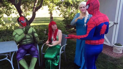 Captain America & Spiderman vs Shrink Ray Prank Fun Superhero Movie In Real Life In 4K