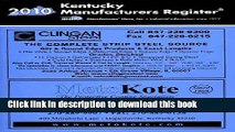 Books 2010 Kentucky Manufacturers Register Full Online