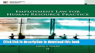 Books Employment Law for Human Resource Practice Full Download