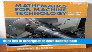 Ebook Mathematics for machine technology Free Download