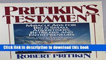 PDF  Pritikin s Testament: Miracle Ads for Big   Small Advertisers, Retailers and Entrepreneurs