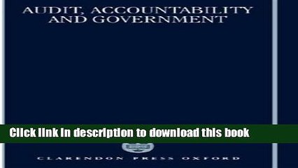 Download  Audit, Accountability and Government  Online