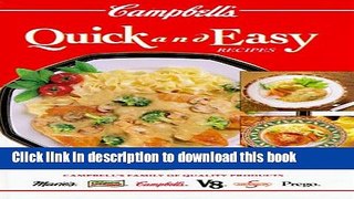 Ebook Campbell s Quick   Easy Recipes Full Online