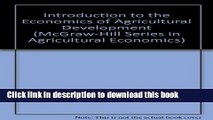 Books Introduction to Economics of Agricultural Development (McGraw-Hill Series in Agricultural