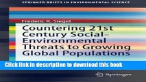Books Countering 21st Century Social-Environmental Threats to Growing Global Populations Free Online