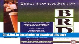 Books 2001-2002 North American Brewer s Resource Directory Full Online