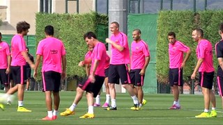 FCB - TRAIN - all, Adriano, Messi, Pique - training pink Tshirts
