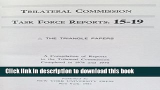 Ebook Trilateral Commission Report (The Triangle papers) Free Online