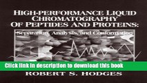 Read High-Performance Liquid Chromatography of Peptides and Proteins: Separation, Analysis, and