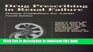 Download Drug Prescribing in Renal Failure: Dosing Guidelines for Adults PDF Free