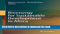 Ebook Bioenergy for Sustainable Development in Africa Full Online