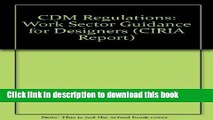 Ebook CDM Regulations: Work Sector Guidance for Designers Free Online