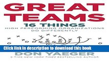 Ebook Great Teams: 16 Things High Performing Organizations Do Differently Full Online