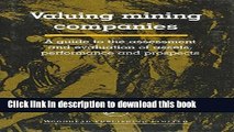 Ebook Valuing Mining Companies: A Guide to the Assessment and Evaluation of Assets, Performance,