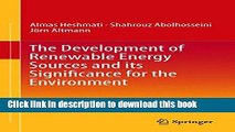 Ebook The Development of Renewable Energy Sources and its Significance for the Environment Full