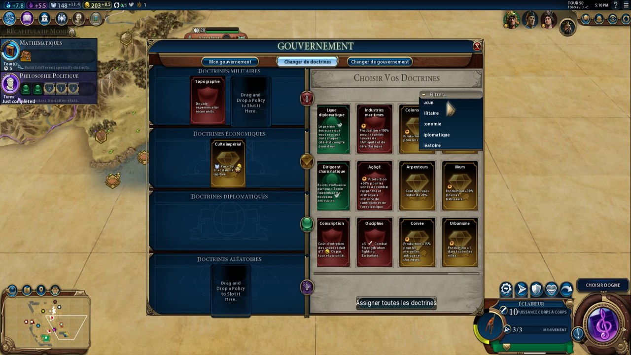Civilization 6 Gouvernement & Civiques