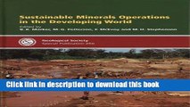 Books Sustainable Minerals Operations in the Developing World Full Online