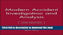 Books Modern Accident Investigation and Analysis Full Online