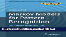 Books Markov Models for Pattern Recognition: From Theory to Applications Full Online