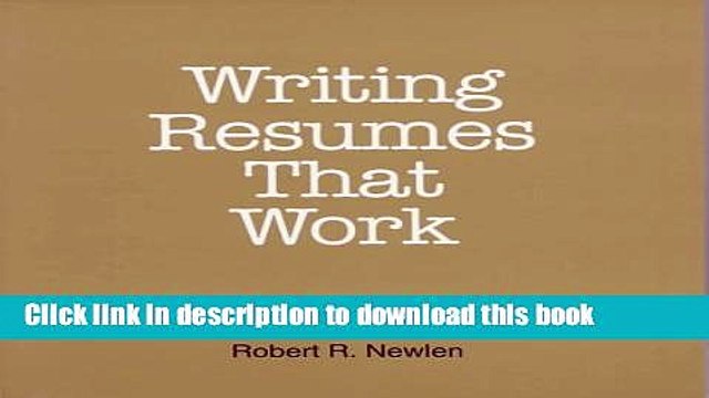 [Read PDF] Writing Resumes That Work (How-To-Do-It Manuals for Librarians) Ebook Free