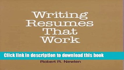 [Read PDF] Writing Resumes That Work (How-To-Do-It Manuals for Librarians) Ebook Free