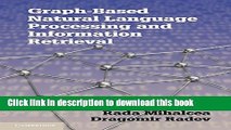 Ebook Graph-based Natural Language Processing and Information Retrieval Full Online