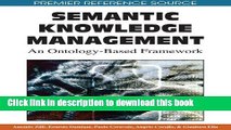 [PDF] Semantic Knowledge Management: An Ontology-based Framework (Premier Reference Source) Free