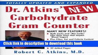 Books Dr. Atkins  New Carbohydrate Gram Counter Full Online