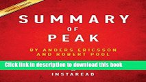 [Read PDF] Summary of Peak by Anders Ericsson and Robert Pool Includes Analysis Ebook Free