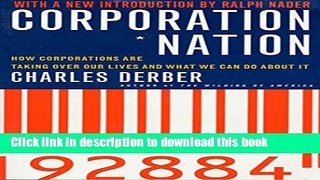Ebook Corporation Nation: How Corporations are Taking Over Our Lives -- and What We Can Do About