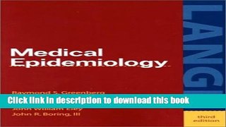 Read Medical Epidemiology (Lange Basic Science) Ebook Free