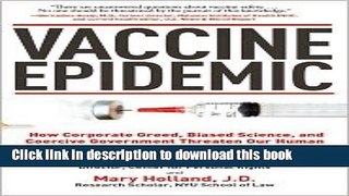 Read Vaccine Epidemic 1st (first) edition Text Only Ebook Free