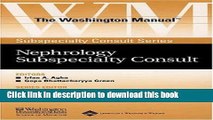 Read The Washington ManualÂ® Nephrology Subspecialty Consult (The Washington ManualÂ® Subspecialty